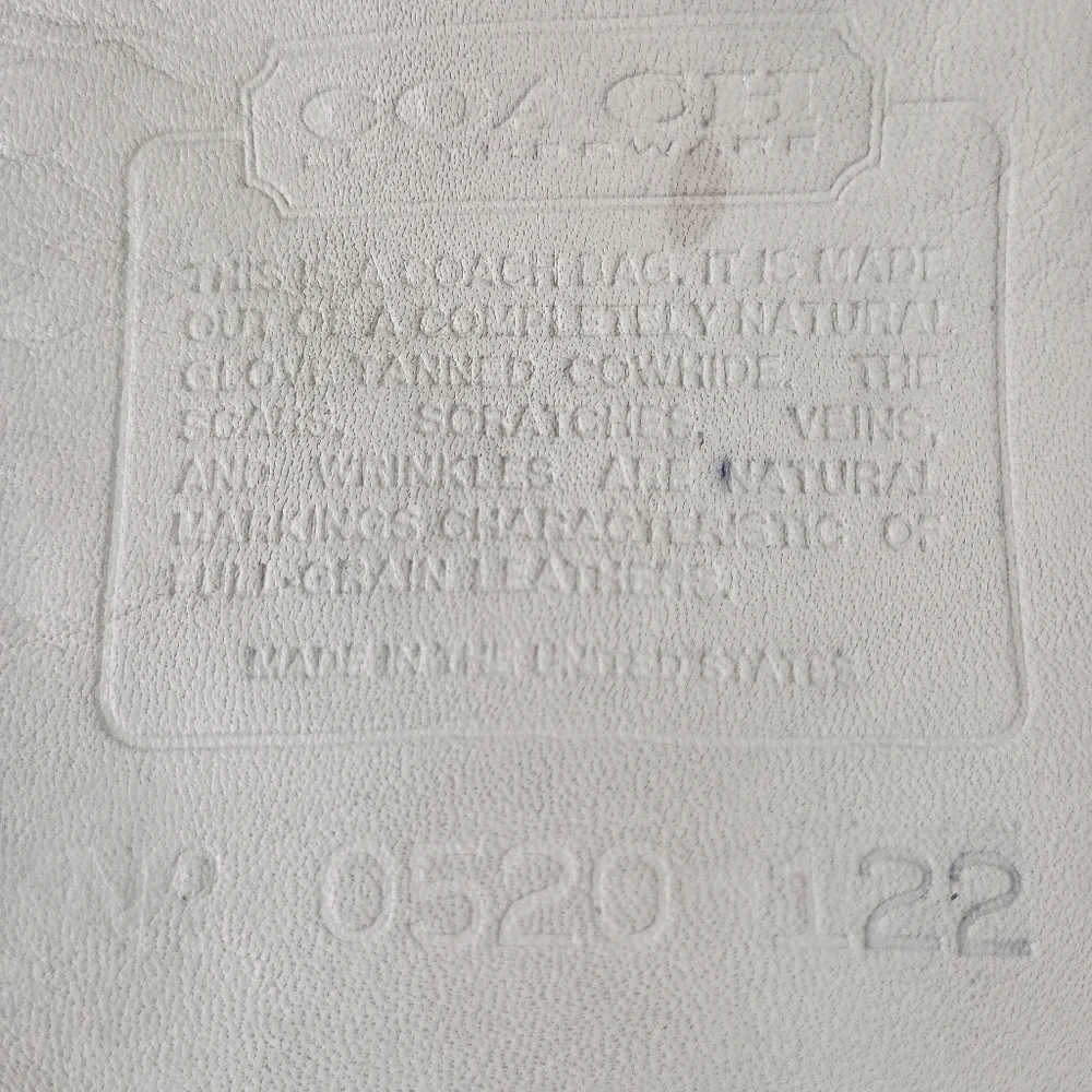 Vntg Coach Bone Drawstring Spectator Bag 0520 122 - Picture 11 of 11